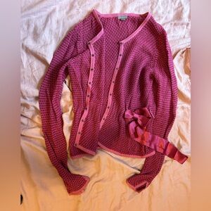 Ann Taylor Fuchsia Cardigan Sweater